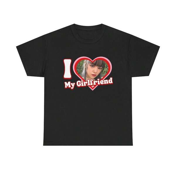 Camiseta Kpop Twice Jeongyeon I Love My Girlfriend - Camiseta unisex de algodón grueso, camiseta Kpop, mercancía para fans, regalo para amantes de la música, camiseta gráfica linda