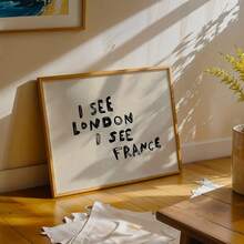 1pc, I See London I See France Poster, Funny Bathroom Print, Unframed Quirky Bathroom Wall Art, Humourous Funny Toilet Art, Y2k Apartment Decor, Funny Laundry Wall Decor, Canvas Art For Living Room, Bedroom, Dorm, Hallway, Home And Room Decoration