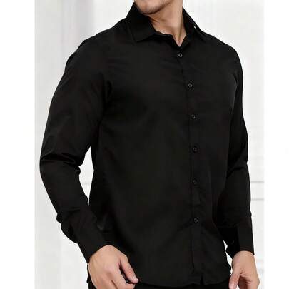 Camisa Masculina Manga Comprida Slim Fit Tipo Slim Luxo Premium não amassa