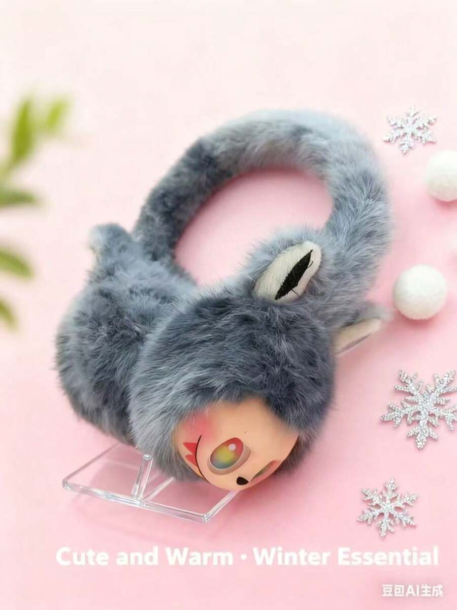 1 pièce Cache-oreilles chaud et coupe-vent mignon pour femmes, cache-oreilles pour couples, hiver