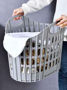 1 Piece Modern Foldable Laundry Basket - Portable, Wall-Mounted, Removable, Multifunctional And Space-Saving Clothes Organizer, Two Sizes Available, Durable PP Square Laundry Basket, Storage For Home And Bathroom, Foldable Laundry Basket. Back To School - Multicolor - View 3