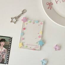 Colorful Star Charm Holder, Transparent 3-Inch Card Display Protective Case For Hard Cards - Multicolor - View 17