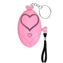Alarma personal de 130DB, forma de corazón, alarma de seguridad personal con luces LED, alarma de emergencia segura y sonora para mujeres - Multicolor - Ver 7