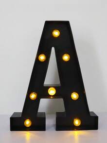 1pc 21.8cm/8.58in Holiday Party Lighting, Christmas Decor Light, Outdoor LED Light, Digits 0-9, Letters A-Z, Christmas Decor Digit Light, Holiday Accessories, Wedding Birthday Party Supplies, Room Scene Decor - Black - View 21