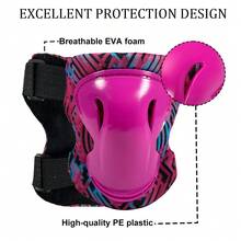 6 In 1 Kids Protective Gear Set, Include Knee Pads, Wrist Guards And Elbow Pads, Protective Gear Set For Skating Cycling Bike Scooter Inline Skating