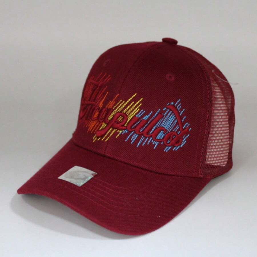 Gorra Casual Acrílico Bordado - Rojo - Ver 1