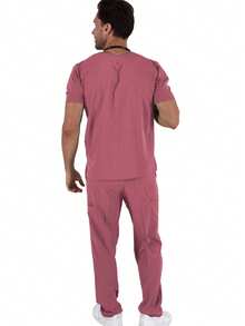 SOULMATE Pijama Quirúrgica Hombre Boston - Rosa Pálido - Ver 2