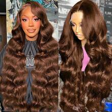 13x4/13x6 Transparent Lace Front Wig, 8-34 Inches Brown Natural Wave, Plug And Play, Pre-Plucked High Definition Lace Front Wig, 200% Density Synthetic Fiber And Protein Fiber Blend. 8-16 Inch Bob Wig With Baby Hair, Women, Pre-Cut Lace, Suitable For Chocolate Brown #4 Wavy Hair. - Brown - View 6