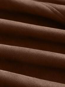 Women's Solid Color Retro European And American Style Faux Suede Jacket Short Coat, Fashion Versatile All Season Jacket - Brown - View 8