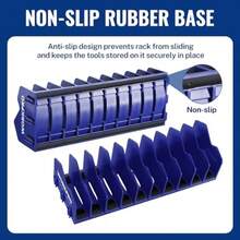 Tool Organizer/TrayWORKPRO - Paquete de 2 alicates organizadores soporte para alicates y organizadores de cortador con base de goma antideslizante organizador de caja de herramientas de 20 ranuras organizador deTool Organizer/Tray - Azulyrojo - Ver 5