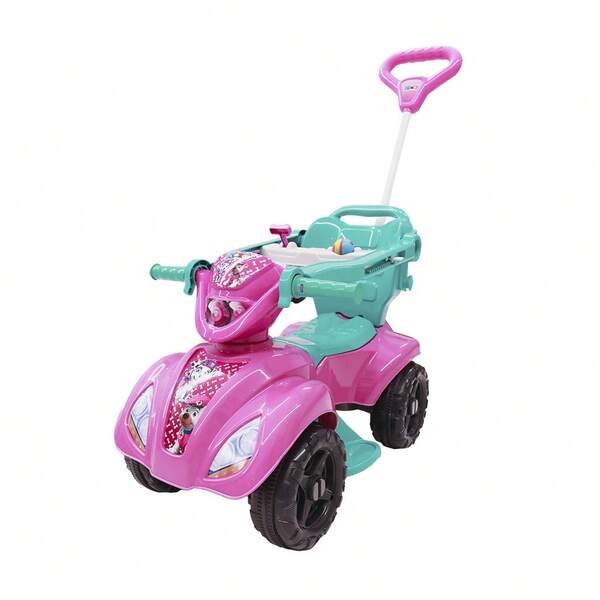 Carrinho De Passeio Quadrículo Dog Menina Rosa - Kendy