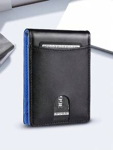 Cartera de hombre de fibra de carbono/tejido plano con RFID, diseño de clip para billetes y múltiples ranuras para tarjetas, cartera de negocios de moda portátil, tarjetero, monedero, cartera pequeña, cartera de cuero, regalo para hombres, regalo para papá