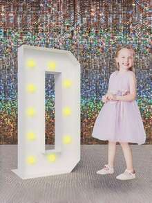 28.7 英寸（73 厘米）/ 35.83 英寸（91 厘米）发光数字灯牌，白色灯光，KT 灯板，数字 0-9，字母 A-Z，插电式，派对装饰，生日，周年纪念（28.7 英寸/73 厘米 - 8 个灯泡）（35.83 英寸/91 厘米 - 10 个灯泡），圣诞节装饰，节日配件，婚礼生日派对用品，房间装饰 - 白色 - 查看 1