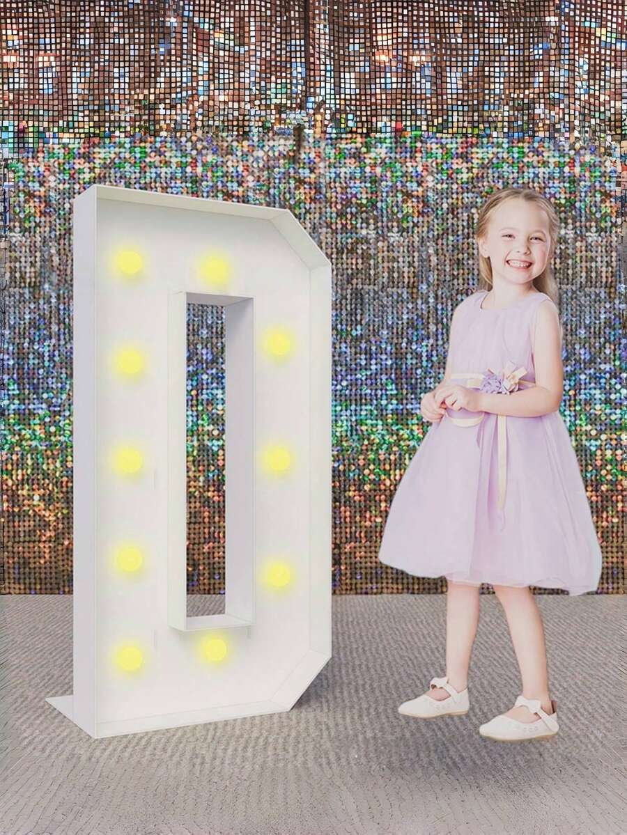 28.7 英寸(73 厘米)/ 35.83 英寸(91 厘米)发光数字灯牌,白色灯光,KT 灯板,数字 0-9,字母 A-Z,插电式,派对装饰,生日,周年纪念(28.7 英寸/73 厘米 - 8 个灯泡)(35.83 英寸/91 厘米 - 10 个灯泡),圣诞节装饰,节日配件,婚礼生日派对用品,房间装饰 - 白色 - 查看 1