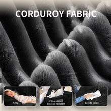 NIZULA FOAM 164"Oversized L Shape Sofa, (Gray)Modern Modular Couch For Living Room Bedroom,No Assembly Required, Ready To Use, Comfy Plush Corduroy Fabric ,Sofa De Sala,Couch,Sofa Cama,Muebles Para Sala,Couch For Living Room, Living Room Furniture, Muebles, Bedroom Furniture Set, Recliner Chair For Adult, Living Room Set Furniture, (The Single Chair Is Available Separately Or To Pair With The Sofa) - Gray L-shaped Left-Facing Chaise - 查看 6