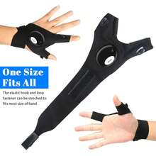 LED Illuminated Fishing Gloves For Emergency Repair, Night Fishing Lighting Gloves, Finger Lights Gloves