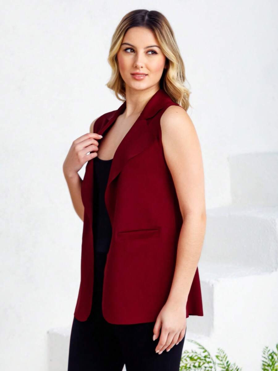 Women Blazers - Burdeos - Ver 1