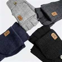 1/2pairs Of Comfortable Thick Knitted Winter Gloves - Touch Screen Compatible, Soft And Breathable - Hand Washable, Unisex - Multicolor - View 8