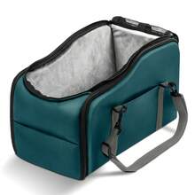 Removable And Washable Car Comfortable Pet Seat For Small Dogs And Cats - Portable Center Console Travel Bed - màu xanh lá - Xem 10