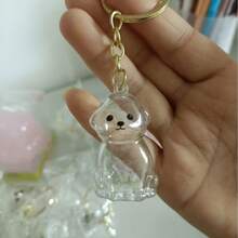 Adorno colgante de moda para el recuerdo del pelo de mascota, llavero de cachorro lindo, recuerdo del pelo de perro/gato, caja de almacenamiento creativa con llavero - Multicolor - Ver 12