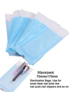70x170mm Einweg-Sterilisationsbeutel 20//50/100 Stücke Nagelkunst Sterilisator Nägel Reinigung Sterilisationsbeutel Einweg-Maniküre-Nagelzubehör UV-Desinfektionswerkzeuge - Verschiedenfarbig - Übersicht 8