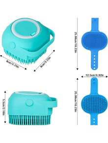 Dog Bath Brush, Soft Silicone Pet Shampoo Massage Dispenser Beauty Shower Brush, Suitable For Washing Short And Long-Haired Dogs And Cats