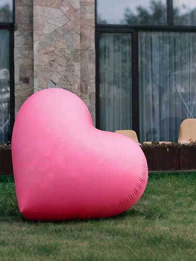 1个64英寸巨型心形气球 - 超大粉红色派对装饰，适用于婚礼、生日、情人节、周年纪念日 - 采用厚实铝箔材质，室内/室外均可装饰 - 情侣及派对拍照道具、气球装饰、庆典配件、趣味设计、生日庆祝、可重复使用