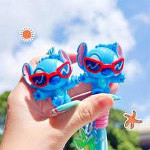 Lilo & Stitch Skateboard Keychain - Official Inspired Bag Charm, Cute Cartoon Character Key Ring For Backpacks/Purses, Soft PVC Collectible Trinket - Multicolor - View 4