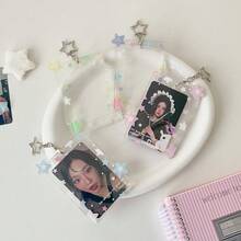 Colorful Star Charm Holder, Transparent 3-Inch Card Display Protective Case For Hard Cards - Multicolor - View 8