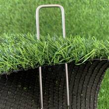 100 szt. 6-calowych ocynkowanych metalowych palików ogrodowych, trwałe klipsy do tkanin ogrodowych do tworzenia barier, okrywy gruntowej, dekoracji zewnętrznych, stabilności ogrodzenia