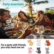 4 buc/6 buc/300 buc pahare cu desene animate cu pisică drăguță, model tematic cu noroi de diatomee, pahare cu cafea, decorațiuni multi-ocazie pentru casă și restaurant, cadouri zilnice, decorațiuni de masă, decorațiuni zilnice, decorațiuni tematice pentru petreceri - Multicolor - Vizualizare 8