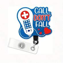 1pc Medical Themed Rotating Acrylic Retractable Clip - Funny Nurse Doctor ID Card Lanyard, Nurse Medical Student Badge Reel, Office Employee Easy Clip