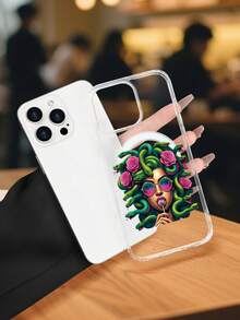 Lujo Ligero, Estilo y BellezaCaso de teléfono con arte serpiente rosaFunda de Teléfono Transparente con Protección Magnética, Compatible con 17PROMAX, 17PRO, 17Air, 17, 16PROMAX, 16PRO, 15PROMA - transparente - Ver 4