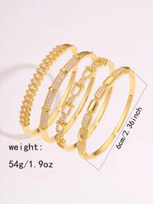 1/4 Pulsera de estilo minimalista y puro, diseño ultra simple, accesorio para mujer, lavable, adecuado para la escuela y la biblioteca, perfecto para todas las estaciones, un excelente regalo - Estilo 3 - Ver 2