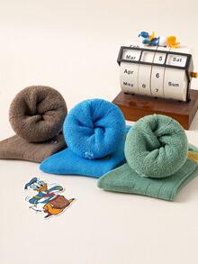 Disney 10双装儿童袜子，可爱米奇一家图案，加厚保暖，适合秋冬季节，女童中筒袜，男童卡通袜，透气婴儿/学生袜，地板袜 - 彩色 - 查看 3