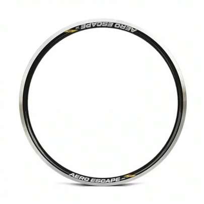 Aro Escape Aero 24 Vzan V Brake 36 Furos Parede Dupla Preto Para Bicicleta BMX Resistente