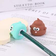 1pc Creative Mini Cute Poop Shaped Pencil Sharpener, Suitable For Elementary Students, Convenient And Practical, Can Be Used As Children's Reward Gift - Multicolor - View 4