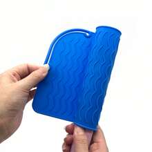 1pc Heat Resistant Pad, Silicone Pad Bag Portable Travel Silicone Pad Cover For Curling Iron, Straightener, Flat Iron, Hair Styling Tools - Multicolor - View 10