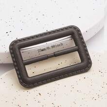 10pcs/Set Japanese Style Buckle, High-End Coat/Jacket Rectangular Waist Belt Buckle, Faux Leather 3-Prong Adjustable Buckle, Black & Coffee, All Season