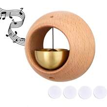 Shopkeepers Bell Door Opening, Magnetic Wood Doorbell, Wind Chime Door, Store, Refrigerator, Porch, Garden, Entrance, Restaurant, Office, Housewarming C - Shaped - Round-shaped - View 2