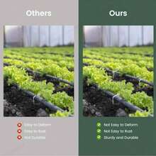 100 szt. 6-calowych ocynkowanych metalowych palików ogrodowych, trwałe klipsy do tkanin ogrodowych do tworzenia barier, okrywy gruntowej, dekoracji zewnętrznych, stabilności ogrodzenia