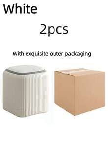 Multi-Functional Desktop Plastic Storage Bucket, Fashionable Mini Trash Can, Mini Trash Can With Lid - Detachable Small Trash Can, Small Plastic Trash Can, Pop-Up Countertop Garbage Basket, Suitable For Bathroom, Office, Kitchen, Bedroom, Desk, Coffee Table, Office, Car. Multiple Colors Available