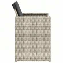 vidaXL 4 Stück Hellgraue Gartenstühle Mit Kissen, Poly Rattan - Grigio - Visualizzare 6