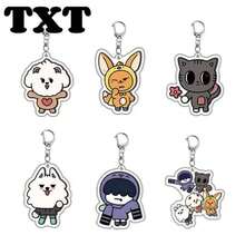 TXT K-Pop Boy Band Cartoon Acrylic Keychain, Cute Pendant Decoration For Backpack, Shoulder Bag, Crossbody Bag, Fans Merchandise, Gift - Multicolor - View 1