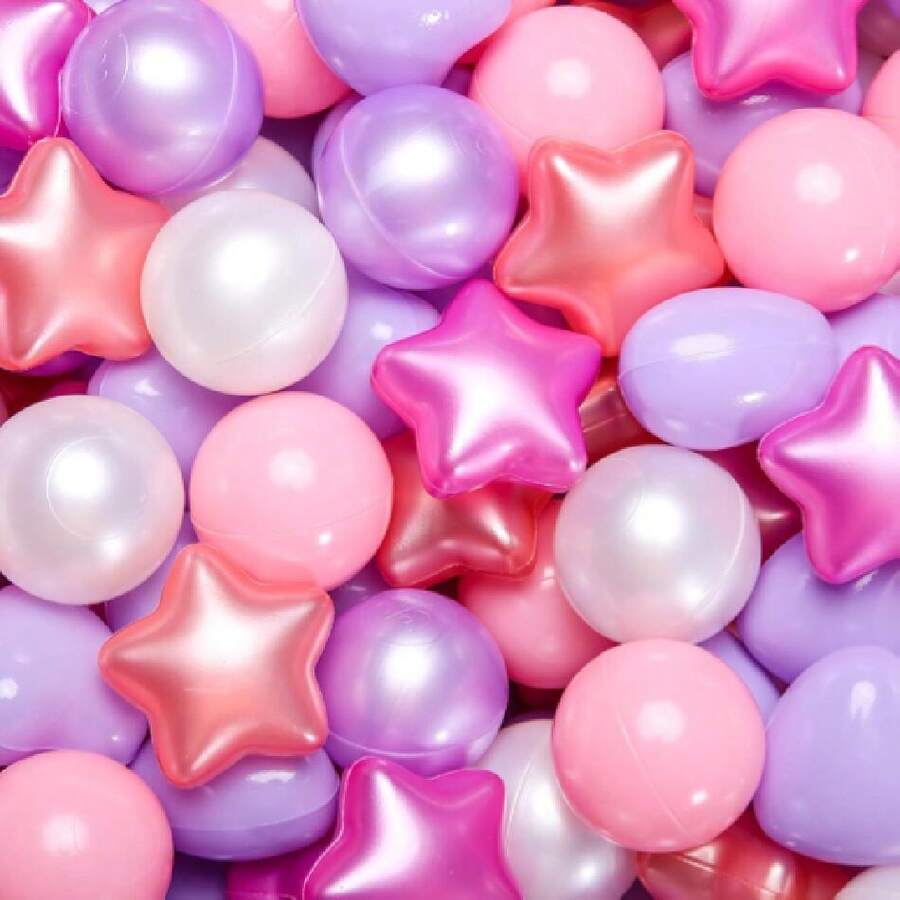 Star Ball Pit Balls For Ball Pit, Crush-Proof Colorful Play Plastic Balls For Christmas Party Dr Giant Friendship Bracelet Banner,26390424 - 紅色 - 查看 1