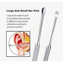 Ear Wax Removal Kit, 5 Pcs Stainless Metal Earwax Removal Adults With Ear Spoon Spring, Ear Cleaning Reusable - bộ 5 - Xem 9