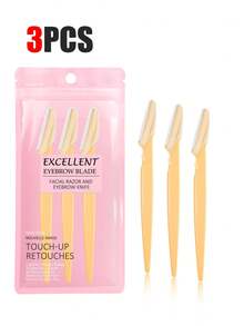 30pcs Exquisite Bagged Men's And Women's Facial Razors, Eyebrow Trimmers And Facial Hair Removers, Facial Hair Removal, Men's And Women's Facial Razors, Hair Trimming Tools, With Precision Sleeves, Hair Removers, Eyebrow Trimmers, Easy To Carry For Travel 1/3/6/12/24pcs (Pink)