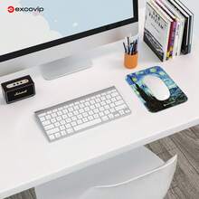 excovip 20x15cm Small Mouse Pad, Anti-Slip Back, Smooth Surface, Easy To Carry, Starry Sky