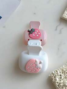 Bộ hộp đựng bàn chải đánh răng Dopamine & vỏ bảo vệ hoạt hình - Hộp đựng bàn chải đánh răng du lịch rực rỡ với lỗ thông gió, phù hợp cho gia đình, ký túc xá và du lịch, với họa tiết dâu tây hoạt hình | Hộp đựng đầu bàn chải đáng yêu, lý tưởng để sắp xếp phòng tắm, vật dụng cần thiết cho sinh viên đại học, du lịch gia đình - Nhiều màu - Xem 5