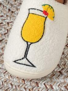 1 par de pantuflas de mujer con lazo - Amarillo - Ver 6